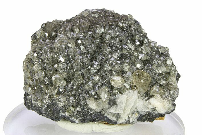 Cerussite Crystals with Bladed Barite on Galena - Morocco #291040